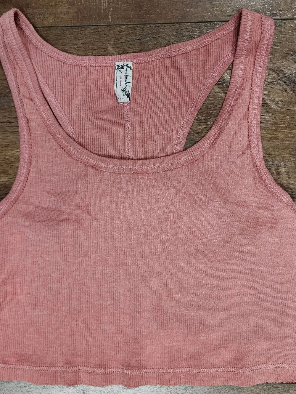 Free People Intimately Ribbed Racerback Crop Tank, Size Small
